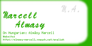 marcell almasy business card